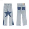 High Street Washed Old Jeans Hommes Marque de mode américaine Five Points Star Stitching Loose Straight Couple Hip Hop Pantalon 230316 L230726