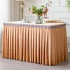 Table Skirt Pleated Flannel Wedding With Cloth Cover Skirting For El Party Banquet Decor