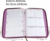 Autocollants Stickers 72Slots Nail Stamping Plate Holder Storage Bag Rainbow Laser Rectangular Round Square Manucure Nail Art Plate Organizer Case 230726