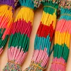 Bangle 100Pcs/Set Bulk Wholesale Random Colorful Rope Rainbow Color Mix Braid Tassel Bracelet For Women Men Thread Knot Hand-woven Gift 230726