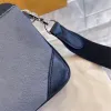 Borsa a tracolla di design di lusso Borsa a tracolla da uomo in tela rovesciata TRIO Set da 3 pezzi Borse a tracolla da uomo alla moda Borsa a tracolla Borsa a tracolla