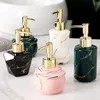 Liquid Soap Dispenser Ceramic Lotion Bottle Decorative Hand Sanitizer Desinfectant Rectangular Tray 230726