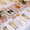 Andra evenemangsfestleveranser 75 Piece Gold Disponible Cotestar Set - Engångsplast Rose Gold Flatware - Inkluderar 25 gafflar 25 skedar 25 knivar 230725