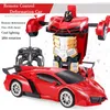 RC Roboter 2in1 Elektroauto Transformation Roboter One Key Verformung Outdoor Fernbedienung Sport Modell Kinder Jungen Spielzeug 230725