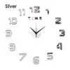壁時計クリエイティブDIY 3Dステッカーラミナスウォールクロックミュートデジタル時計リムーバブルアートデカールステッカーホームデコアリビングルームクォーツニードル230725