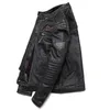 Men's Vests Vintage Grey Motorcycle Genuine Leather Jacket Biker Natural Cowhide Jackets Man Slim Cool Clothing Coat 230726