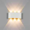 Candeeiro de parede para cima para baixo luz LED exterior à prova de água IP65 alpendre jardim alumínio cabeceira corredor corredor exterior arandela