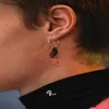 21SS raf Simons Ghost griffe R lettre Fashion Dangle Boucles d'oreilles hommes et femmes Hip hop street style accessoires de mode233q