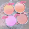 Blush Grapefrukt Shimmer Powder Palette Face High Gloss Gradient Orange Cheek Rouge Makeup Lighten Highlight With Puff 230725