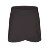 New yoga shorts with water-cooled elastic pleated skirt, double layer anti glare three way sports skirt