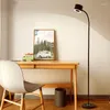 Golvlampor nordiskt led ögonskydd vardagsrum sängen stående lampa minimalistisk läsning fjärrkontroll vertikalt stativ ljus