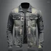 Vestes pour hommes printemps automne veste en jean hommes hauts haute qualité Patch lourd rétro décontracté Jaqueta Jeans Masculina vente en gros