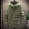 Männer Jacken Mode 2023 Frühling Herbst Casual Mit Kapuze Street Hip Hop Mäntel Jugend Zipper Windjacke Große Größe Top Kleidung