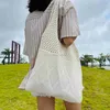 Beach Bags ISKYBOB Leisure Hollow Women's Shoulder Bag Women's Designer Knitted Handbag Large Capacity Handbag Women's Bag Summer Beach Bagstylishdesignerbags