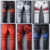 2017 New Robin Mens Jeans Zipper Classic Gold Metal Wing Robins Mens Designer Jeans Biker Jeans Wash Studded Cowboy Slim Denim Pan185y