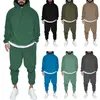 Survêtements pour hommes Survêtement Jogger Sportswear Casual Sweatershirts Pantalons de survêtement Streetwear Pullover Solid Color Fleece Hoodies Sports Suit 230725