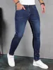 Mannen Jeans Casual Nieuwe Mode Sport y2k Vier Seizoenen Blauw Rechte Stretch Broek Rits Slim Fit Mannen Y2303 L230726