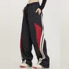 Женские брюки Capris Женщины спортивные штаны High Street Wide nate joggers повседневная уличная одежда Винтажная корейская черная негабаритная базовая спортивная брюк женщина Y2K 230725