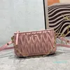 Borsa a catena con diamanti Rosa Designer Women Flap Mini Portafogli in pelle di pecora a pieghe Borsa a tracolla Mahjong Borsa a tracolla Borsa a mano con strass Borse ascelle