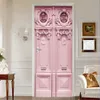 Wall Stickers Pearl Abstract Lines Door Decor Stickers Bedroom Entrance Boys Girls Room 3D Wallpaper Pink White Self-adhesive Home Wall Decals 230725