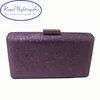 Evening Bags Royal Nightingales Purple Hard Box Case Crystal Clutches and for Womens Matching Shoes Dress 230725