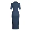 Dress for women Short Sleeve Dresses designer dress women New button lapel sleeve slim thread Fashion able women's clothing sells well high waist midi dress