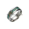 Anéis de banda Anel de concha de aço inoxidável Colorf Jóias da moda para homens e mulheres Presente Willl e Sandy 080186 Drop Delivery Dhwtn