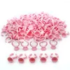 Makeup Brushes 1000pcs Disposable Pink Plastic Tattoo Pigment Ring Ink Cups Holder Tools Eyelash Extension Glue Rings