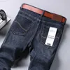 Jeans clássico masculino Jean Homme Pantalones Hombre Mannen macio preto motociclista masculino jeans macacão s 220408 L230726