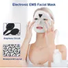 Massageador Facial Máscara Facial Elétrica Reutilizável Máscaras de Silicone EMS Skin Tightening Rejuvenescimento Therapy Skincare Women Beauty Masks 230725