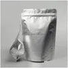 Sacos de embalagem Resseláveis Folha de alumínio à prova de cheiro Saco de pé Reutilizável Zíper Bolsa de embalagem Drop Delivery Office School Business Otb3C