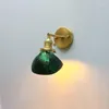 Lampada da parete Vintage Sconce Light Home Indoor Camera da letto accanto al soggiorno Sala da pranzo Sfondo verde Decorazione Apparecchio di illuminazione nordico