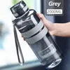 Tumblers 1L 1 5L 2L Fitness Sports Water Bottle Large Capacity Eco Friendly Plastic Portable Leakproof Shaker Fruit Drink BPA Free 230725