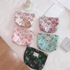 Cosmetische tassen Eenvoudige verse bloemen geborduurde canvas tas Clutch make-up etui Dames handtas Reistoiletartikelen Opbergorganisator