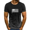 Agasalhos masculinos Side Side Ironworker Us Flag T-Shirt American Ironworkers Shirt Usa Ironworking 2023 Men O-neck Tops T Shirts