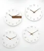 Zegary ścienne okrągłe drewniane nowoczesne design proste zegarek Dekor Decor Decor salon Clock Dekoracja restauracji wisząca