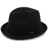 Boinas Hombres Mujeres Fedora Sombreros Trilby Cap Jazz Homburg Sombrero para el sol Clásico Retro Fiesta Estilo callejero Viajes al aire libre Invierno Tamaño EE. UU. 7 1/4 UK L