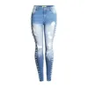 Vrouwen Jeans Sexy Street Stretch Ripped Vrouwen Potlood Broek Verontruste Hippie Denim Broek Gebroken Vernietigd Gat Hollow Out Club Wear