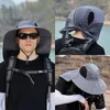 Berretti Cappello da pescatore da donna Visiera parasole estiva per uomo Pesca Boonie Protezione UV Tesa larga Bob Escursionismo all'aperto