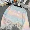 Damestruien Trui Persoonlijkheid Herfst Kwastjes Stereogram Puur Tie Dyed Gat Streep Warm Zacht in de winter Thuis Uitgehold Bezorgservice 40-60 kg