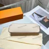 Pennsäck Luxur Designer Färgad läder blixtnedgångspennor belagd dukpennor Box Purse Wallet Wallet