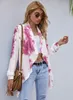 Femmes Blouses Chemises Femmes Tiedye Cardigan Femme À Manches Longues Ourlet Irrégulier Top Automne Et Hiver Vêtements 230726