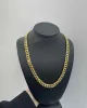 Cheap Price Real Diamond Chains 10k Rose Gold Def-vs Round Cut Diamond Iced Out Miami Cubin Link Chain Necklace