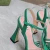 Sandales tissées d'été Pompes à plate-forme talons blocs épais Bretelles croisées orteil créateurs de luxe pour femmes semelle en cuir Chaussures de soirée à la mode chaussures d'usine