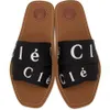 Sandálias de grife de luxo femininas chinelos amadeirados mulas planas plataforma bordada linho salto alto sandália espadrille wedge slider famosa piscina slides sliders sapatos