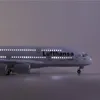 Modèle d'avion 1/160 échelle 50.5CM compagnie aérienne A380 Lufthansa modèle d'avion W lumière et roue moulé sous pression en plastique avion en résine pour Collection 230725