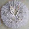 Traje de Palco Balé Profissional Tutu Meninas Velet Top Branco Fantasia Lago dos Cisnes Crianças Adulto Mulheres Saia Dança Performance Bailarina