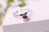 Cluster Rings 925 Sterling Silver Natural Garnet Gemstone Fine Jewelry Birthday For Women Open J050505ags