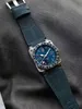 42mm QUADRANTE BLU CINTURINO GMT acciaio inossidabile vetro zaffiro orologio da uomo orologio da polso da uomo Movimento automatico di alta qualità BR03-93 03-93 lunetta regalo extra cinturino e strumento