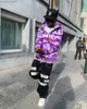 Męskie bluzy bluzy Y2K Hip Hop Camo druk Super zamek z kapturem sweter 2023 Nowy harajuku street punkowy kurtka rocka ulica Z230726